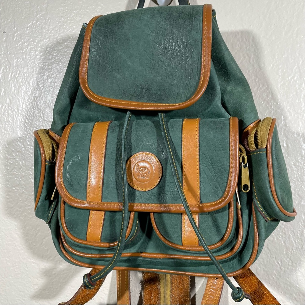 Vintage Genuine Elephant leather backpack RARE